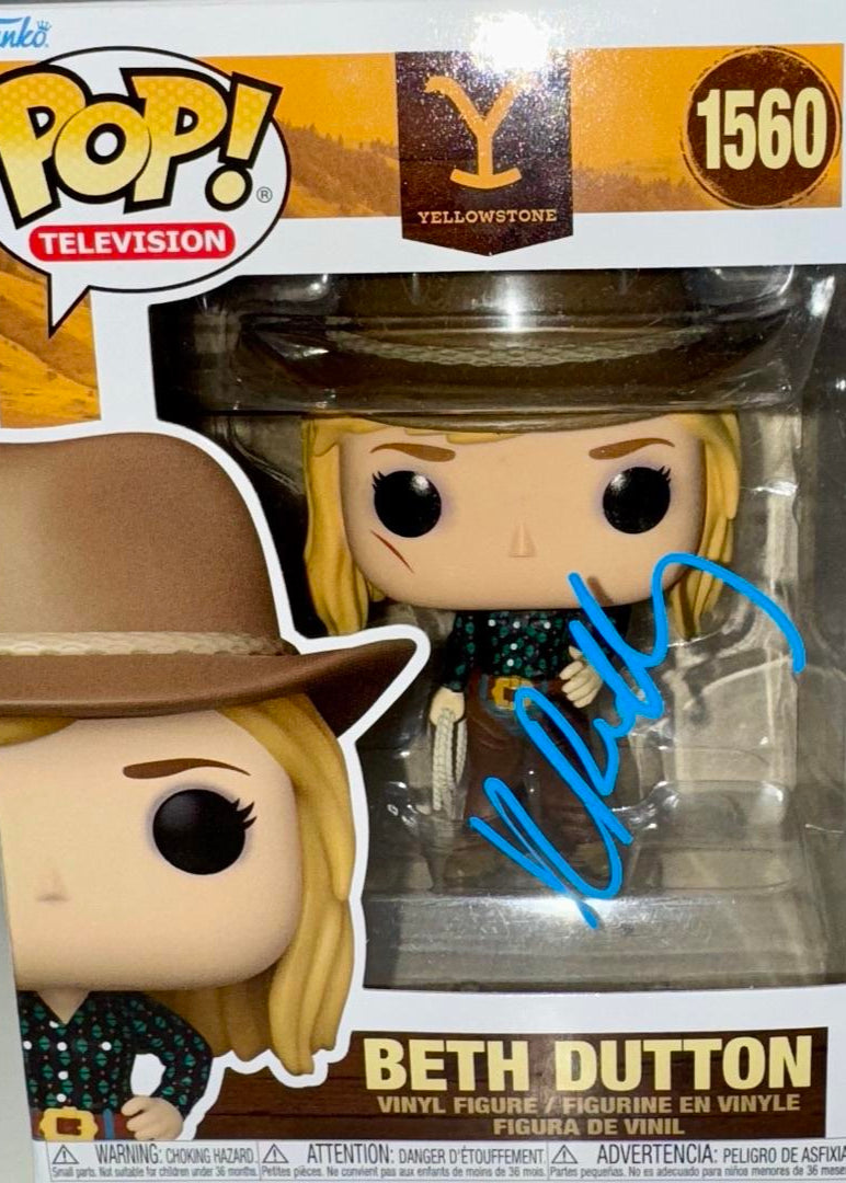 Kelly Reilly Signed Funko Pop #1560 Beth Dutton (Yellowstone) - Beckett COA